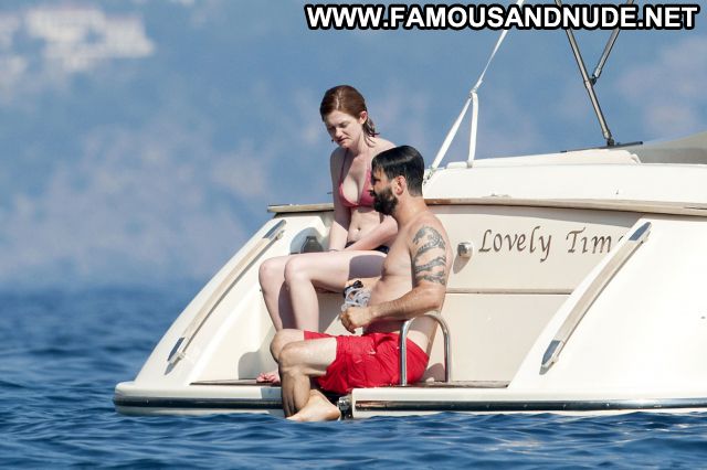 Bonnie Wright Nude Sexy Scene Yacht Bikini Showing Tits Cute