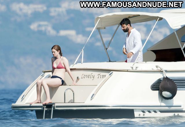 Bonnie Wright Nude Sexy Scene Yacht Bikini Showing Tits Cute