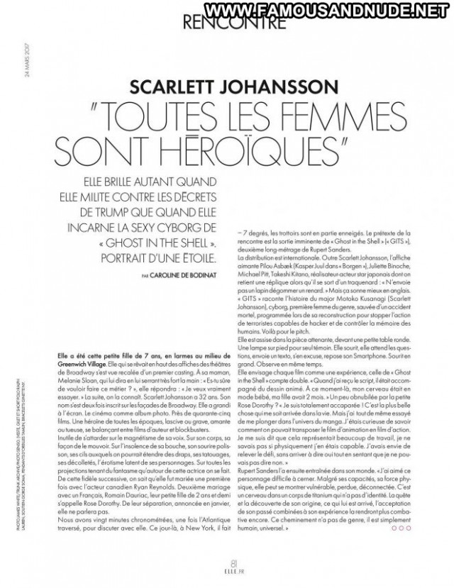 Scarlett Johansson Elle France Celebrity Babe Paparazzi Beautiful