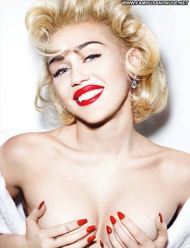 Miley Cyrus Magazine Blonde Celebrity Singer Fashion Nude