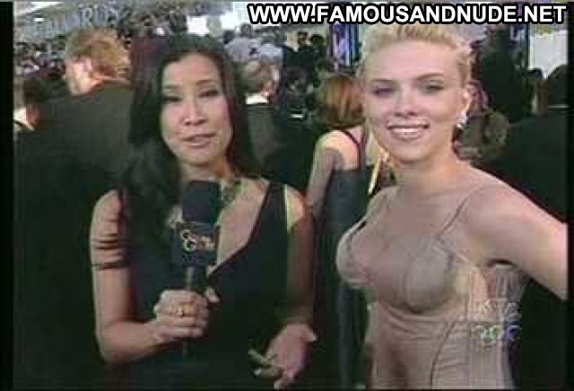 Scarlett Johansson Golden Globes Pre Show Breasts Nice Big Tits