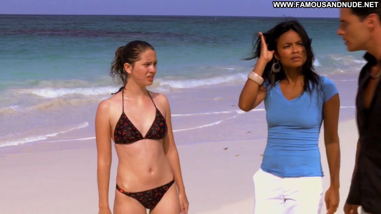 Bad Girl Island Marnee McClellan Celebrity Ocean Beach Dad Bikini. 
