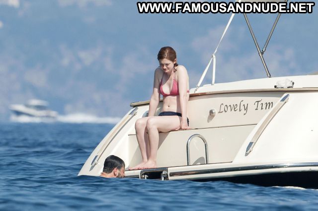 Bonnie Wright Yacht Bikini Showing Tits Beautiful Female Hot