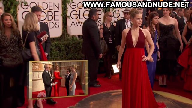 Amy Adams Golden Globe Awards 2014 Showing Cleavage Blonde