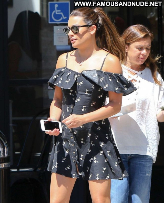 Lea Michele Studio City Beautiful Babe Posing Hot Paparazzi Celebrity