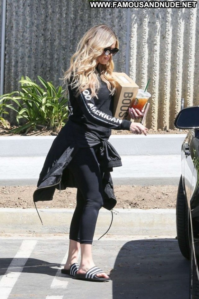 Khloe Kardashian No Source Spandex Celebrity Paparazzi Babe Posing