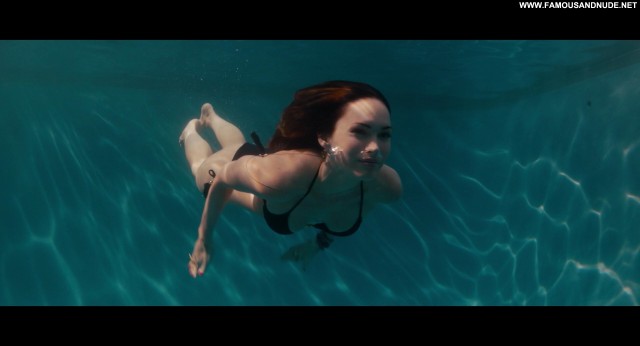 Megan Fox This Is Big Tits Bikini Celebrity Jumping Pool Bra Shirt