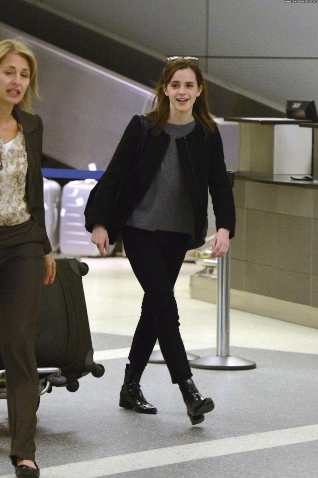 Emma Watson Lax Airport Babe Lax Airport Beautiful Posing Hot Candids