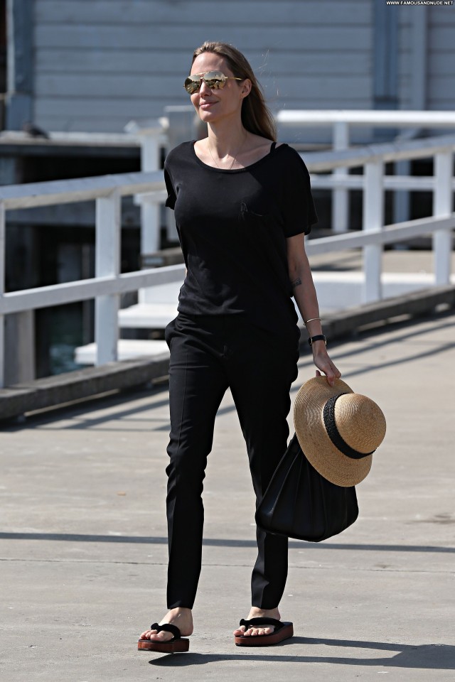 Angelina Jolie Studio City Posing Hot Beautiful Babe Celebrity Gym