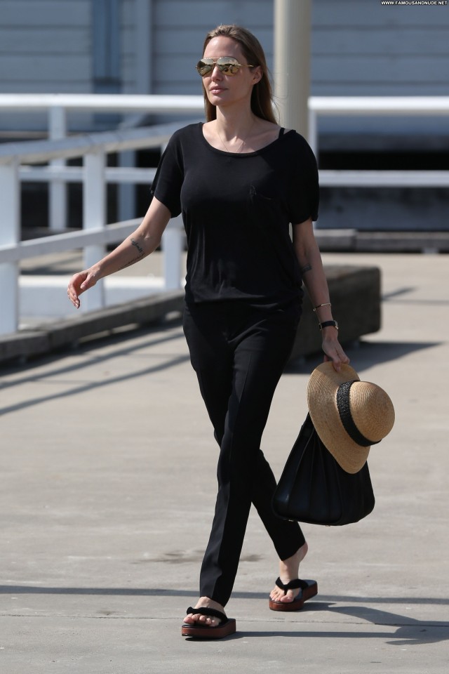 Angelina Jolie Studio City Gym Beautiful High Resolution Celebrity