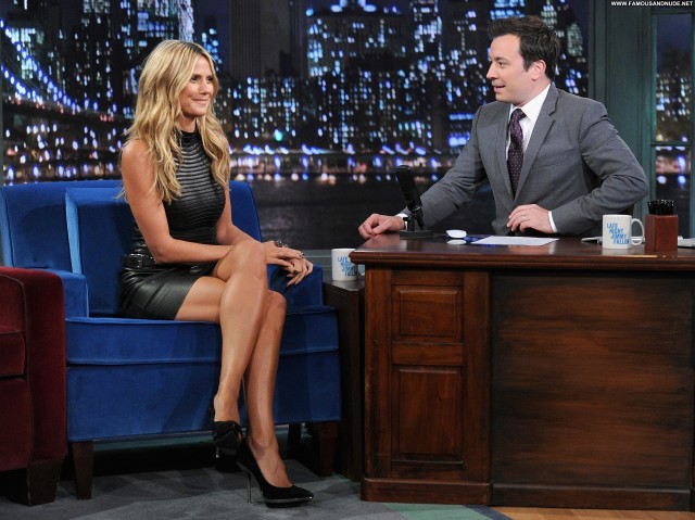 Heidi Klum Late Night With Jimmy Fallon Babe Beautiful Posing Hot