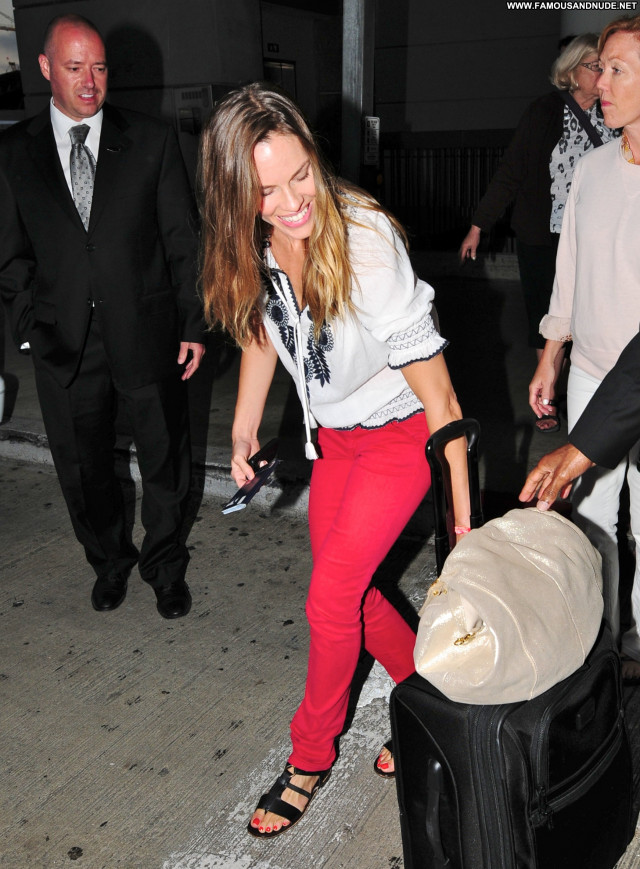 Hilary Swank Lax Airport High Resolution Celebrity Babe Lax Airport