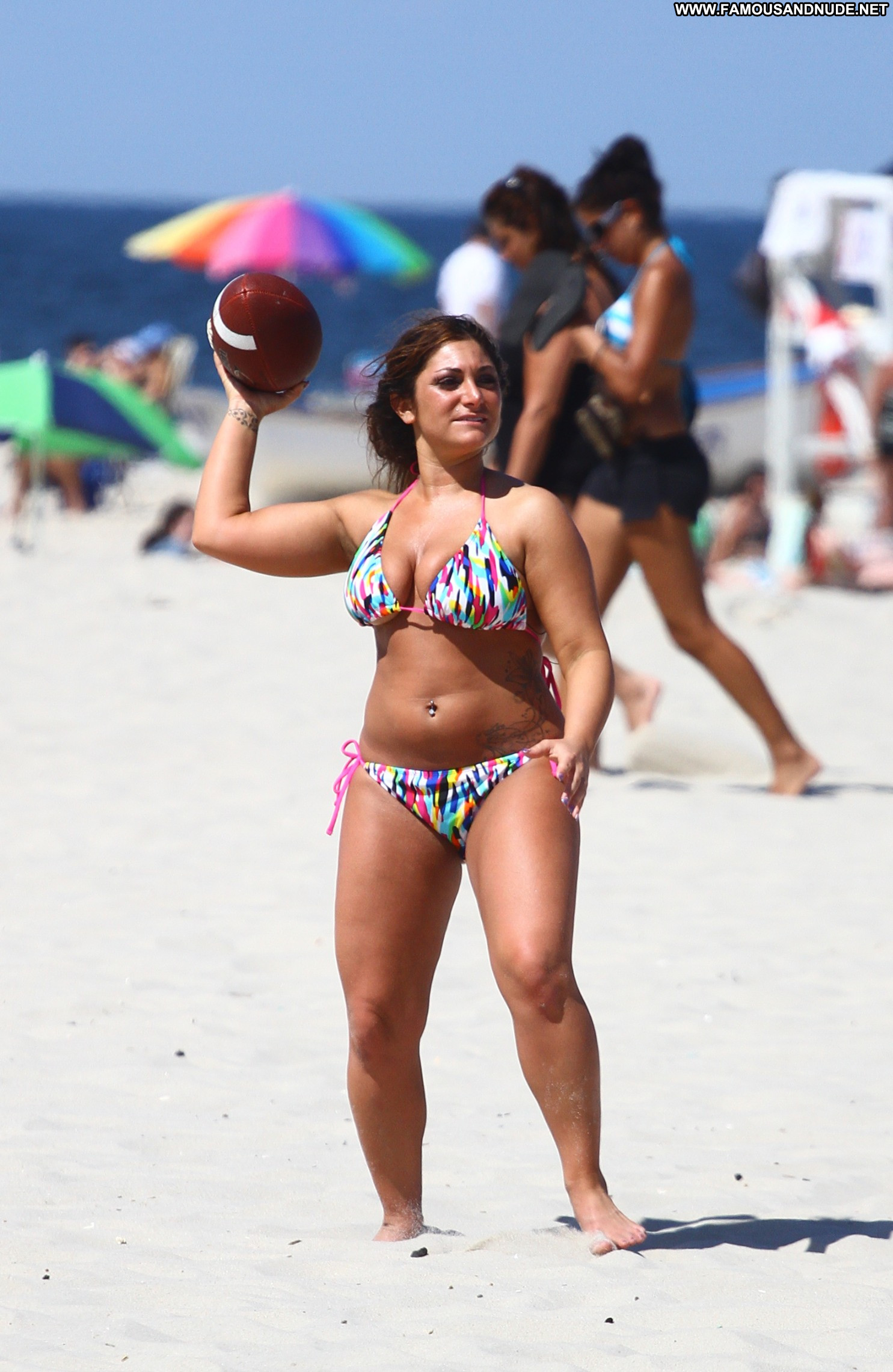 Jersey Shore Deena Cortese Celebrity Posing Hot High Resolution Beach Bikin...