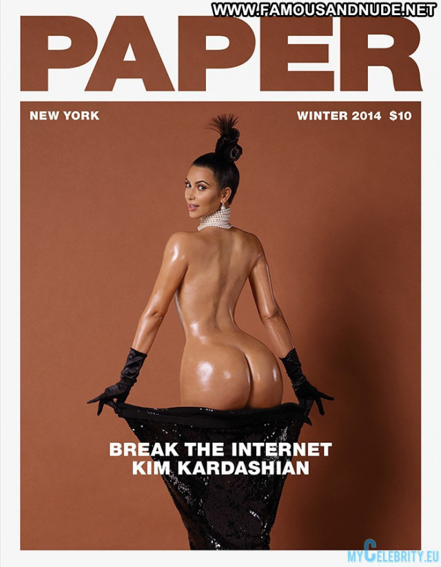 Kim Kardashian No Source Posing Hot Beautiful Celebrity Magazine Nude