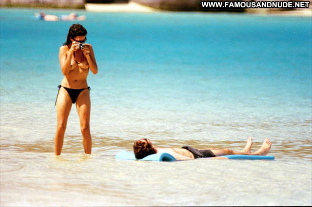 Penelope Cruz The Beach Beautiful Posing Hot Celebrity Babe Topless