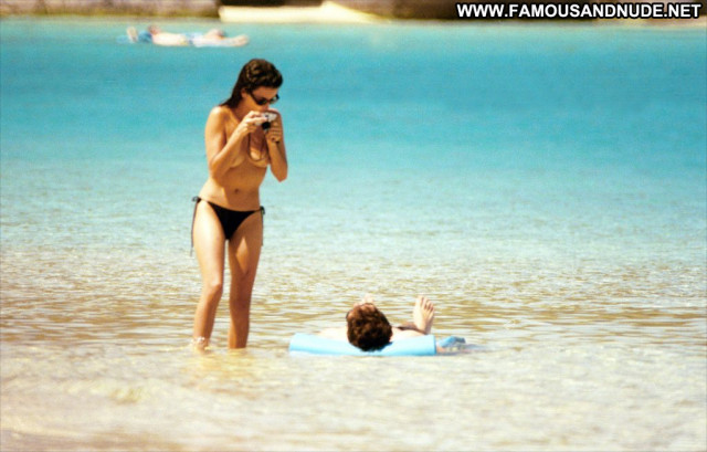 Penelope Cruz The Beach Beautiful Posing Hot Celebrity Babe Topless